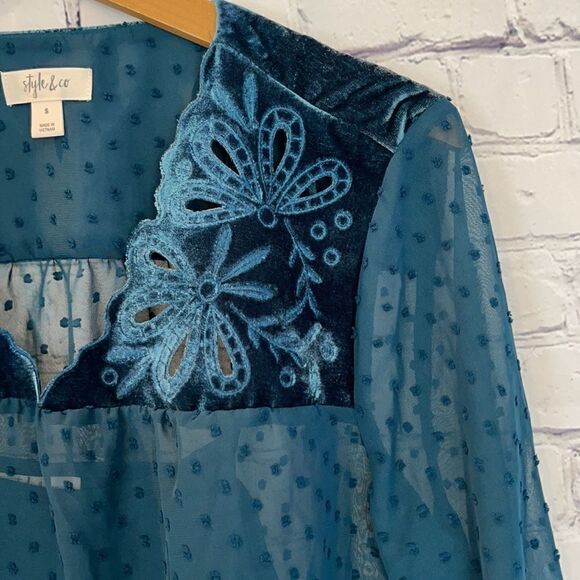 Style & Co. Eyelet Blouse - Picture 5 of 8